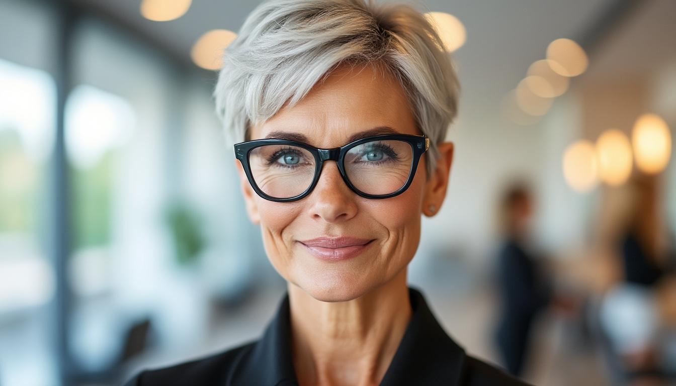 découvrez des idées de coupes courtes pour femmes de 50 ans portant des lunettes, adaptées à chaque morphologie pour sublimer votre style avec élégance.