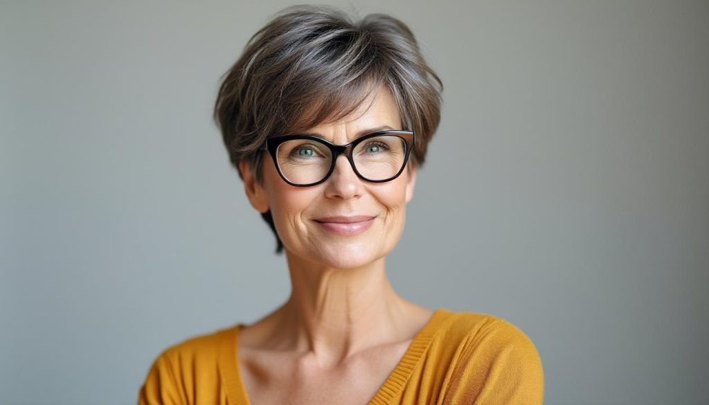 découvrez des idées de coupes courtes pour femme de 50 ans portant des lunettes, adaptées à chaque morphologie pour sublimer votre visage et votre style.