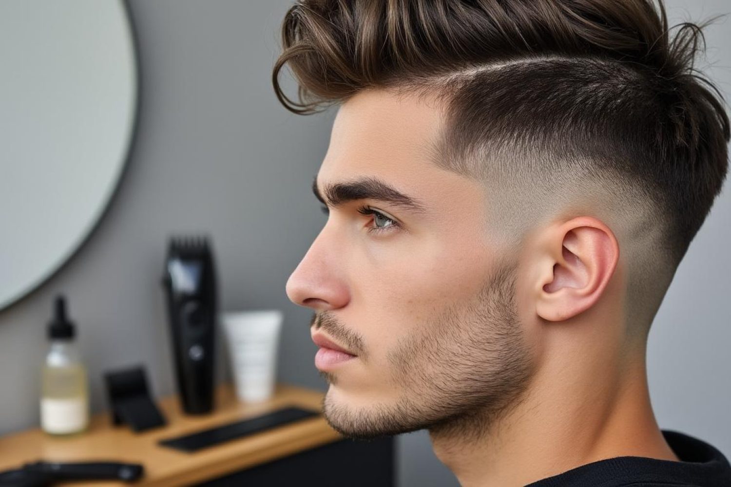 Dégradé bas court homme : styles, entretien et astuces de coiffage