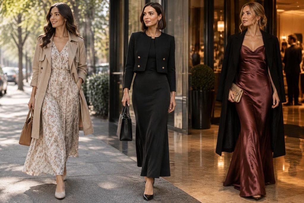 découvrez quel manteau ou quelle veste porter avec une robe longue : des associations élégantes et adaptées à chaque occasion.
